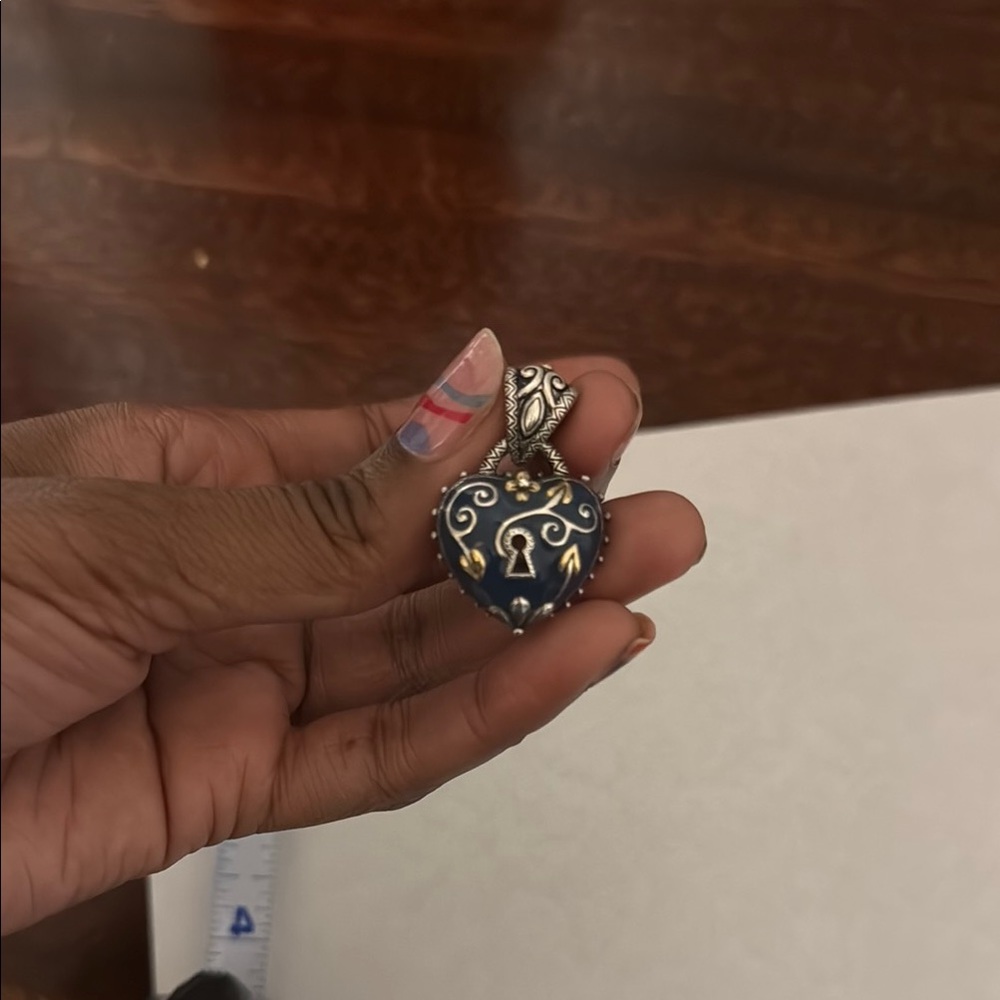 Barbara Bixby Elegant Blue Heart Pendant